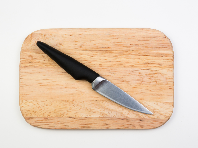 A Knife and Cutting Board