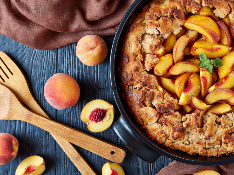 Making a Peach Cobbler