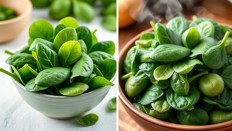 does spinach lose nutrients when cooked?
