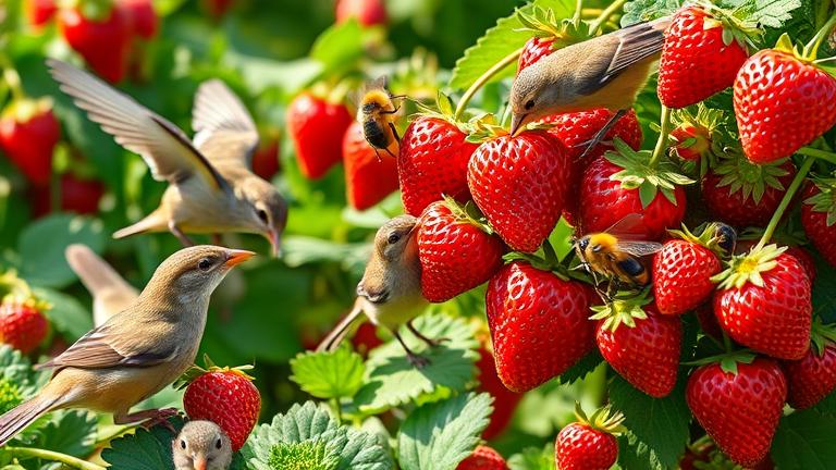 what animals eat strawberries?