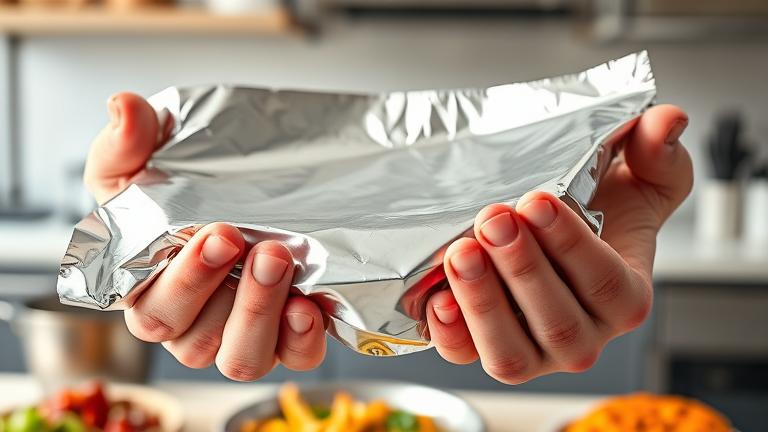 what side of aluminum foil should you cook on?