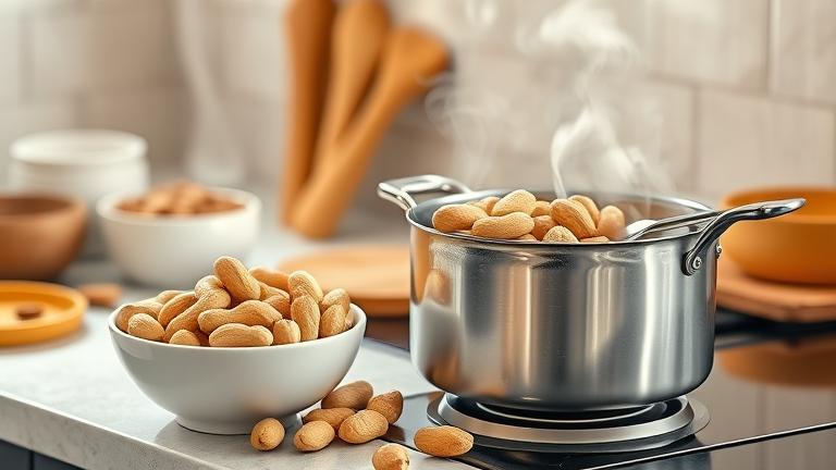 how to cook raw peanuts without the shell?