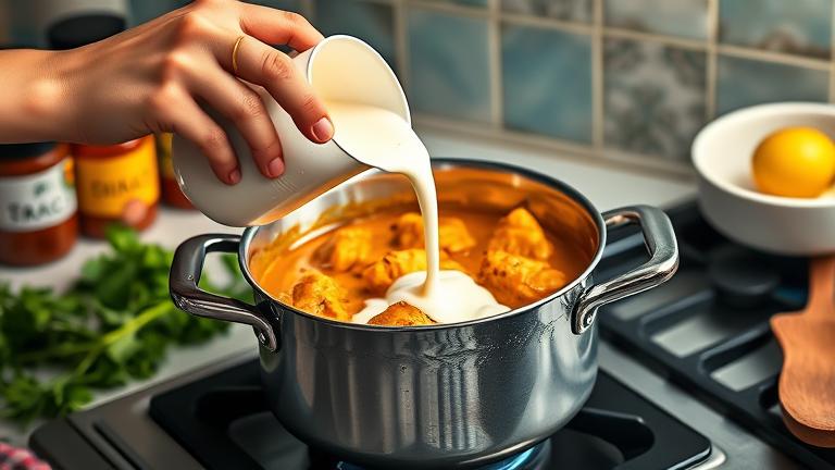 can i put coconut milk in my curry chicken?