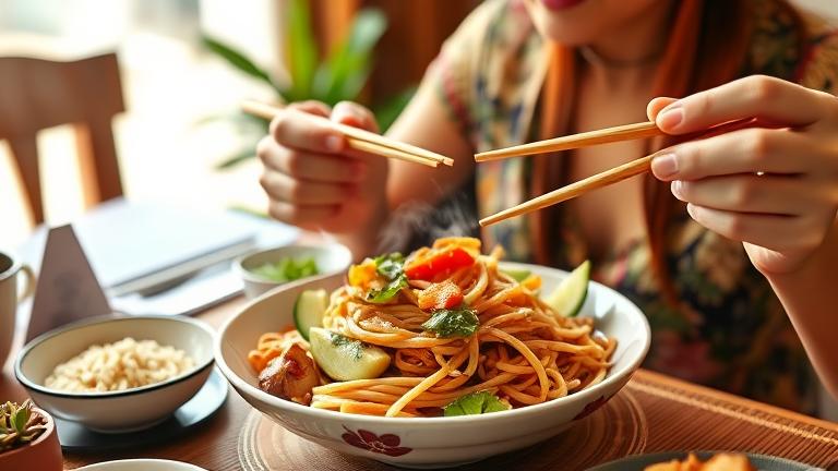 should you eat thai food with chopsticks?