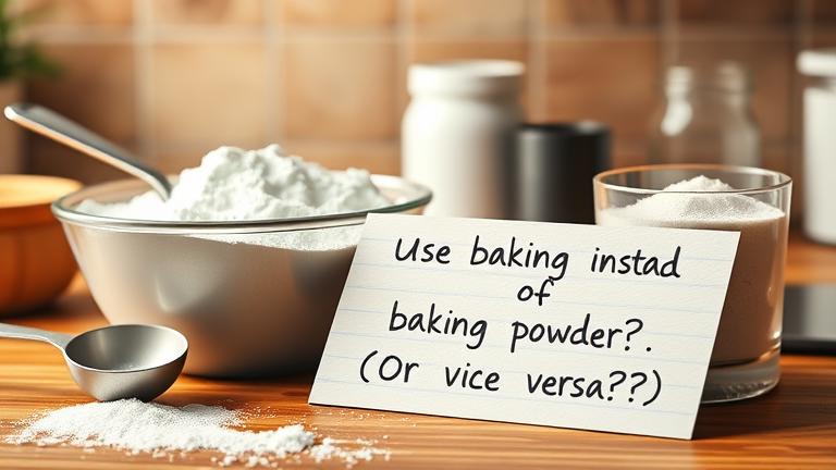 Can I Use Baking Soda Instead of Baking Powder? (Or Vice Versa?)