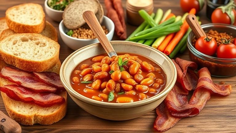 what mixes well with baked beans?