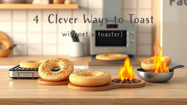 4 Clever Ways to Toast a Bagel (Without a Toaster)