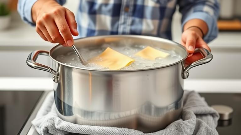 boil lasagne sheets without sticking?