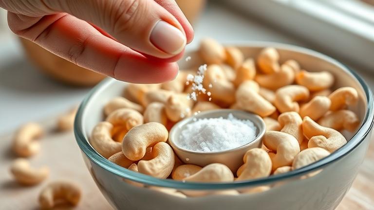 how to salt unsalted cashews?