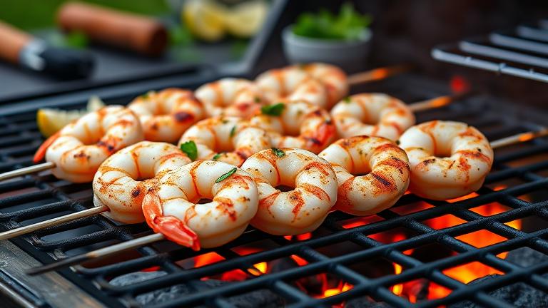 how do you grill shrimp skewers?