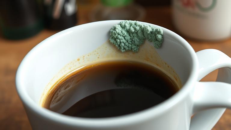 mold in coffee mug?