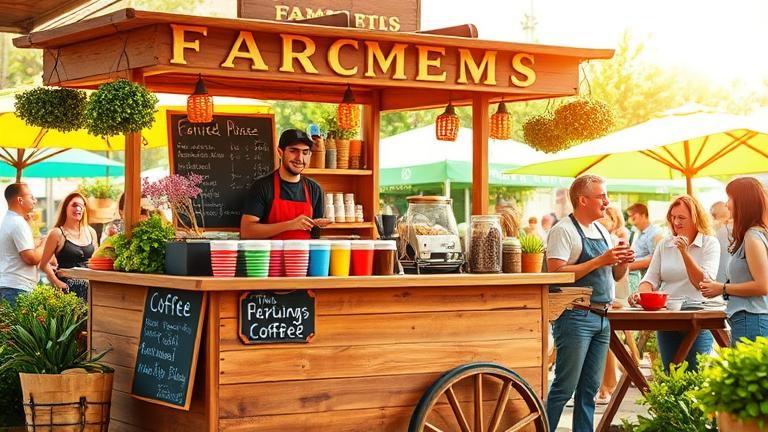 selling coffee at farmers market?