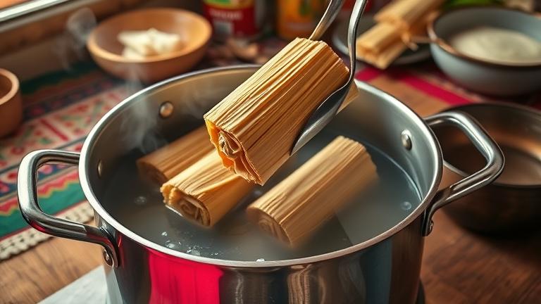 how to boil tamales?