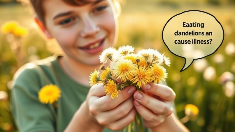 can you get sick from eating dandelions?