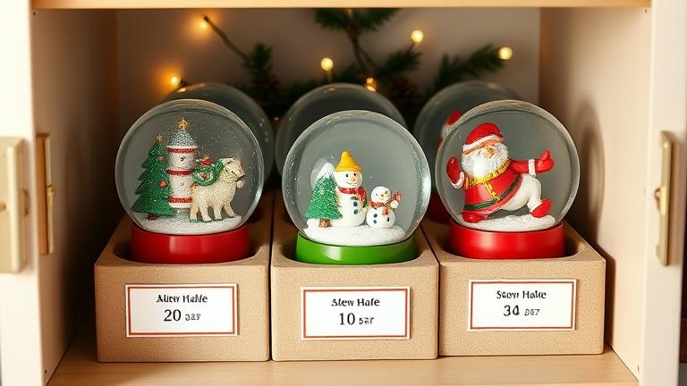 how to store christmas snow globes?