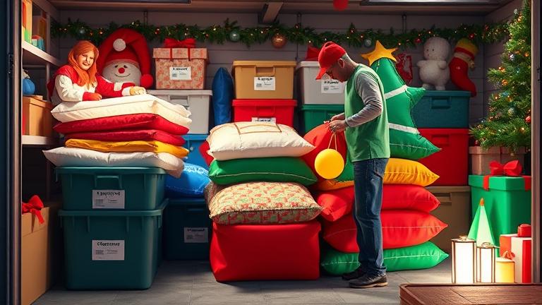how to store christmas inflatables?
