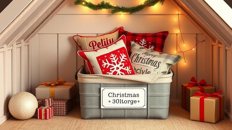 how to store christmas pillows?