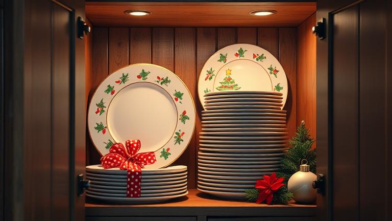 how to store christmas plates?