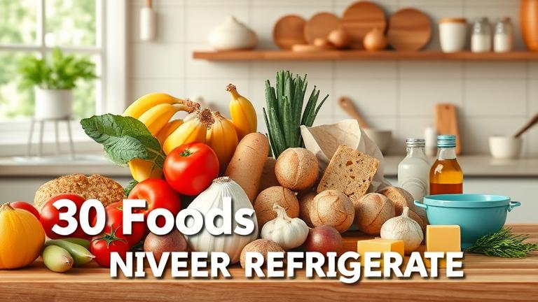 what are the 30 foods that should not be refrigerated?