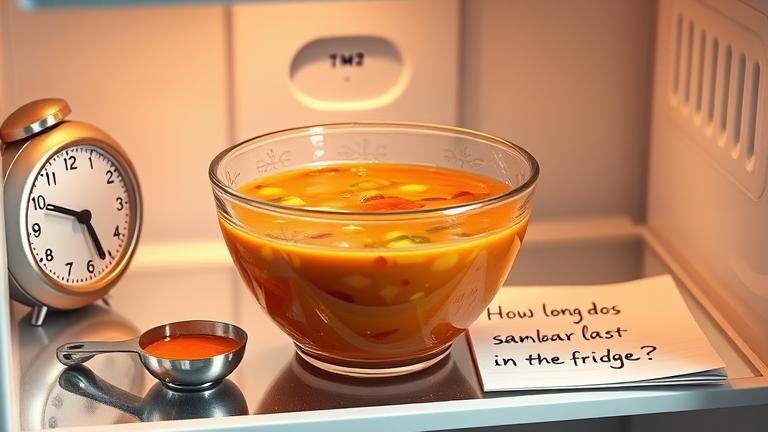 how long does sambar last in the fridge?