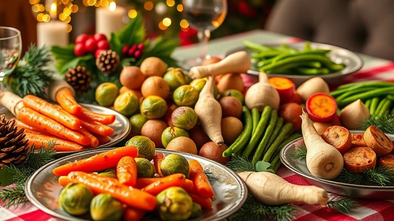 what vegetables do you have at christmas dinner?