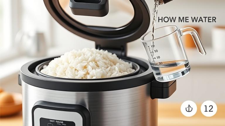 how much water to add to the rice cooker?