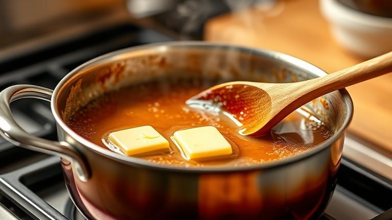 how to caramelize brown sugar and butter?