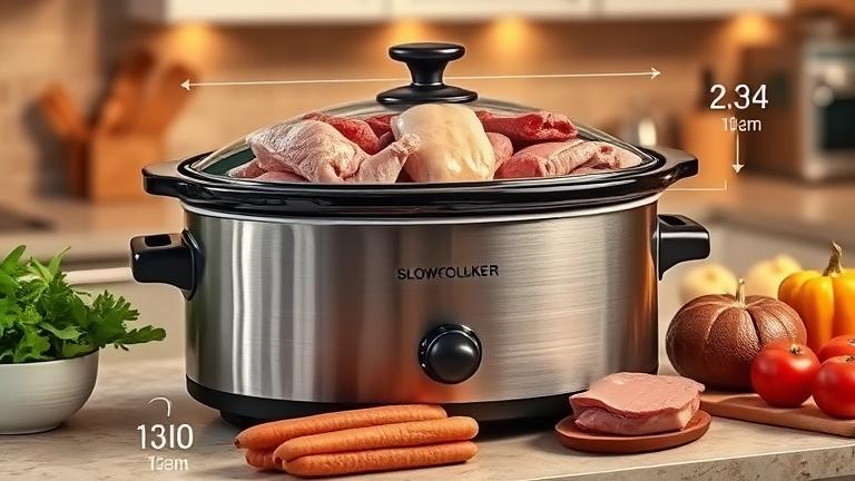 how many pounds of meat will a 4 quart slow cooker hold?