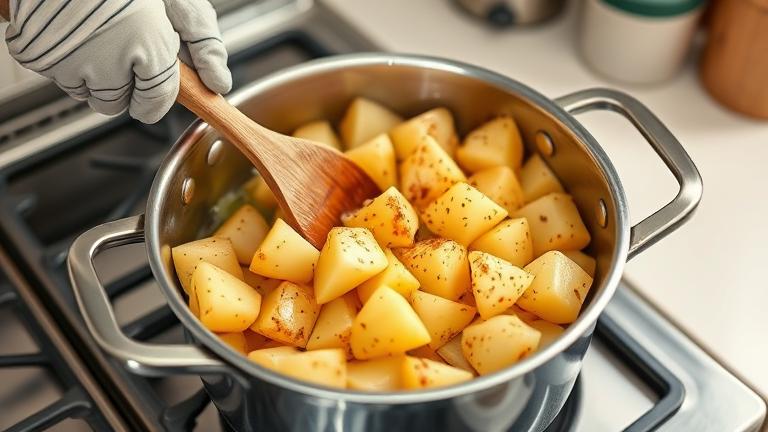 how to keep potatoes from sticking?