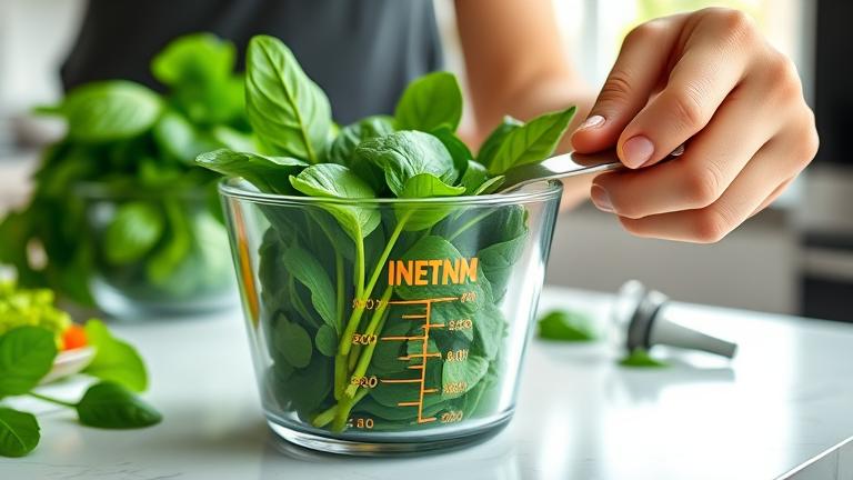 how to measure a cup of spinach?
