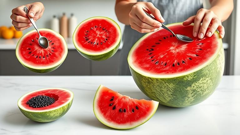 how to deseed a watermelon?