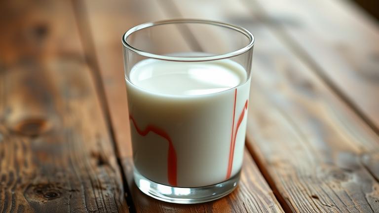 does milk have blood in it?
