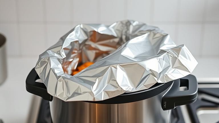 can aluminum foil be used in a pressure cooker?