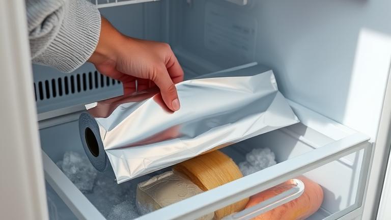 can you put aluminum foil in the freezer?