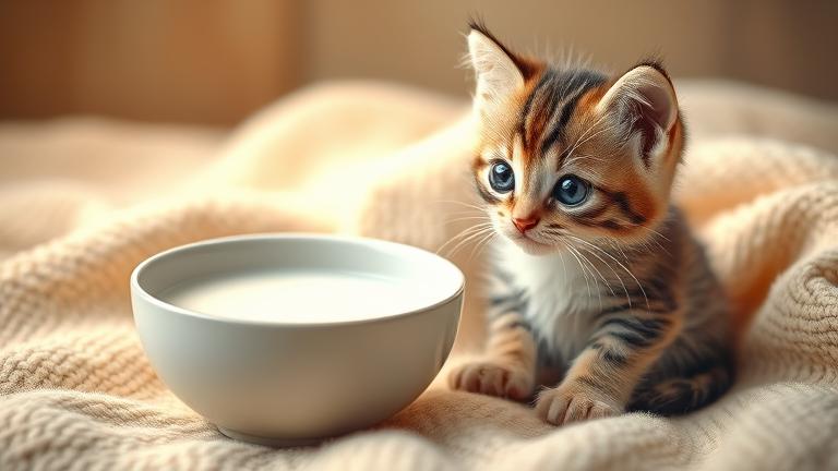 can a kitten drink milk?
