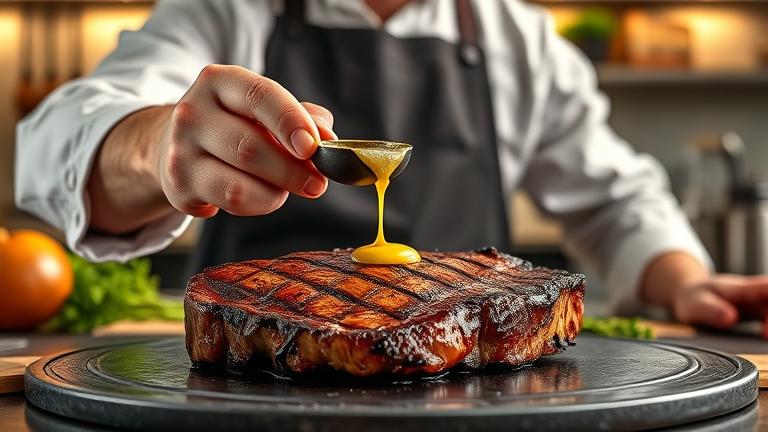 Why do chefs put butter on steak?