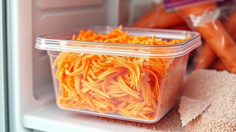 can you freeze shredded carrots?