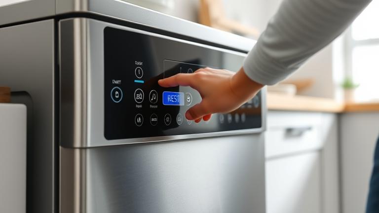 how to reset the maytag dishwasher control panel?