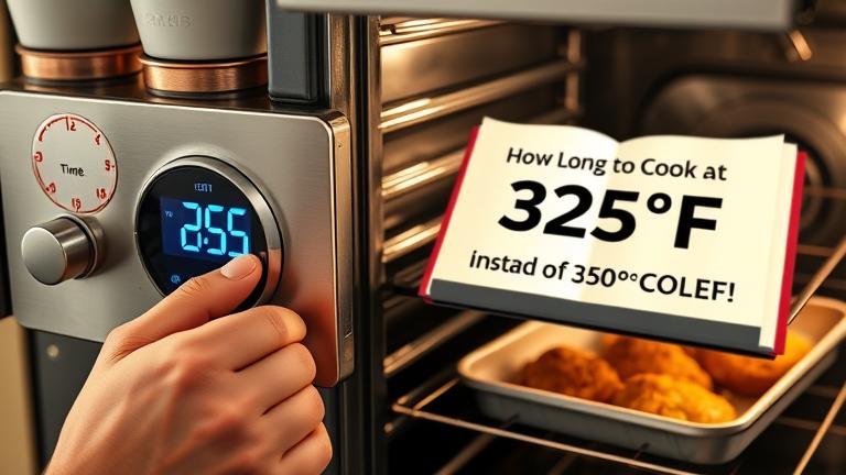 how long to cook something at 325 instead of 350?