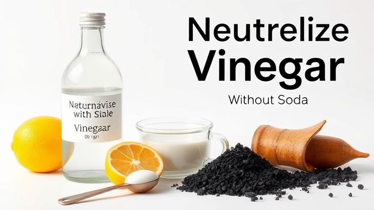 how to neutralize vinegar without baking soda?