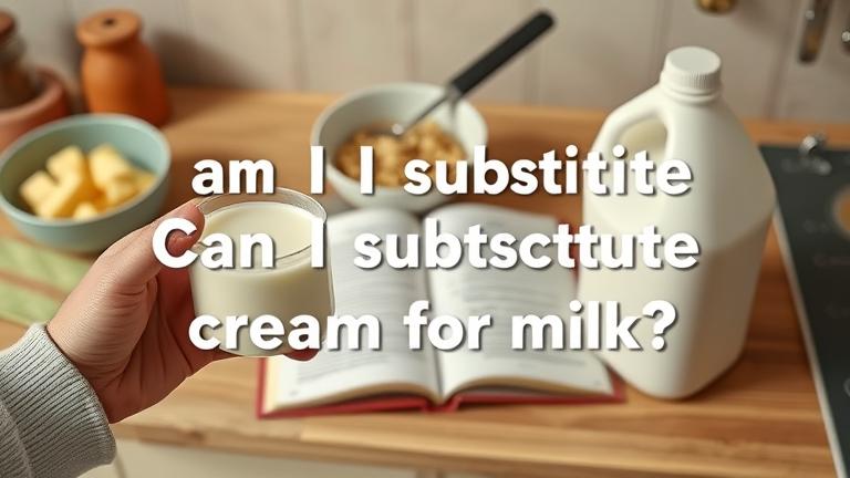 can i substitute heavy whipping cream for milk?