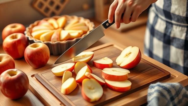 what is the best way to cut apples for apple pie?