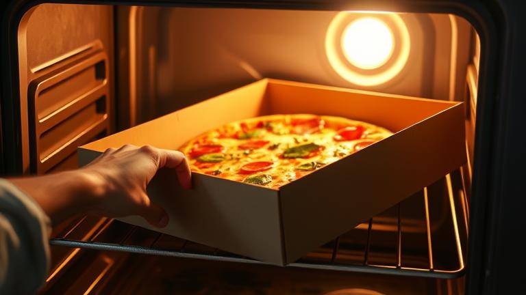 can pizza boxes go in the oven?