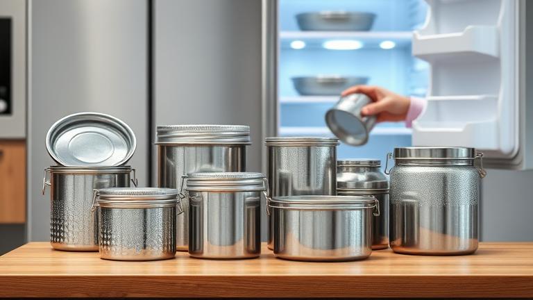 can metal containers go in the fridge?