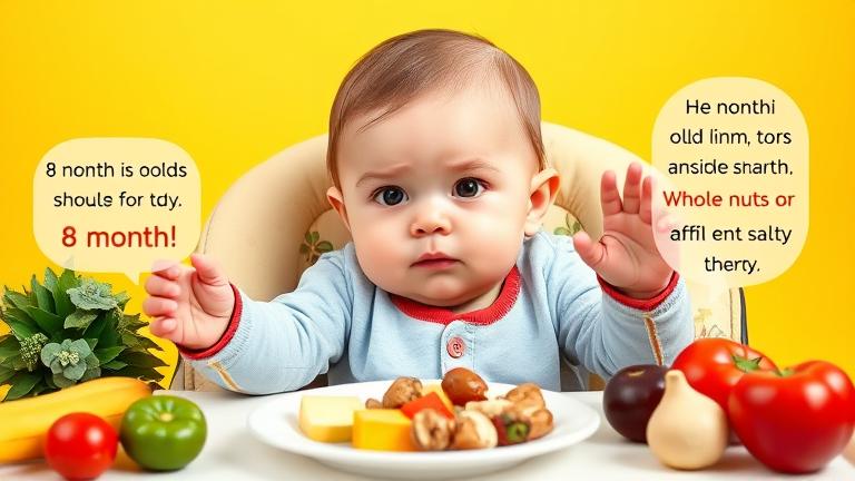 what can my 8 month old not eat?