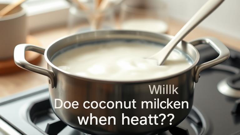 does coconut milk thicken when heated?
