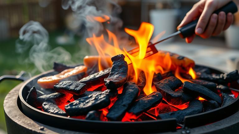 what happens if you cook on black charcoal?