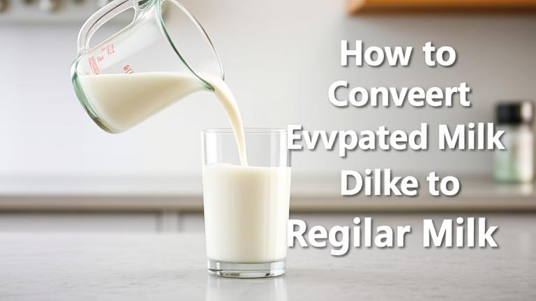 how to convert evaporated milk to regular milk?