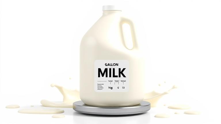 how much does a gallon of milk weigh?