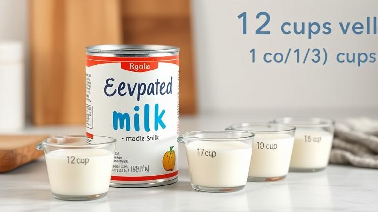 how many cups are equal to a can of evaporated milk?